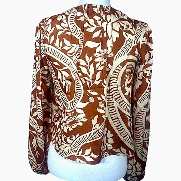 JOIE Floral Shirt Silky Top Flowy Blouse XS • NEW WITH TAGS • - Picture 3 of 8